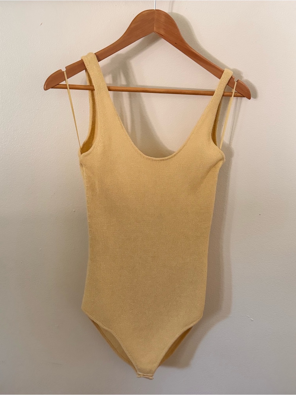 Zara Yellow Knit Bodysuit – Size Small
